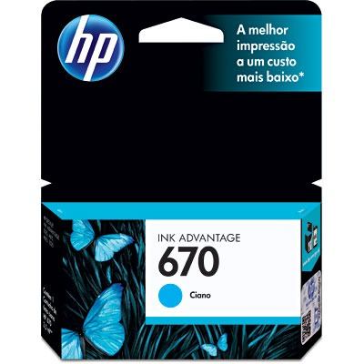 Cartucho Hp 670 Ciano Cz114Ab 3,5Ml