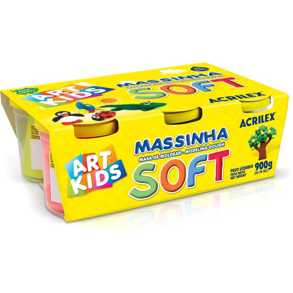 MASSA PARA MODELAR SOFT 150G.C/06 COR.FL.BS.AMIDO ACRILEX CAIXA