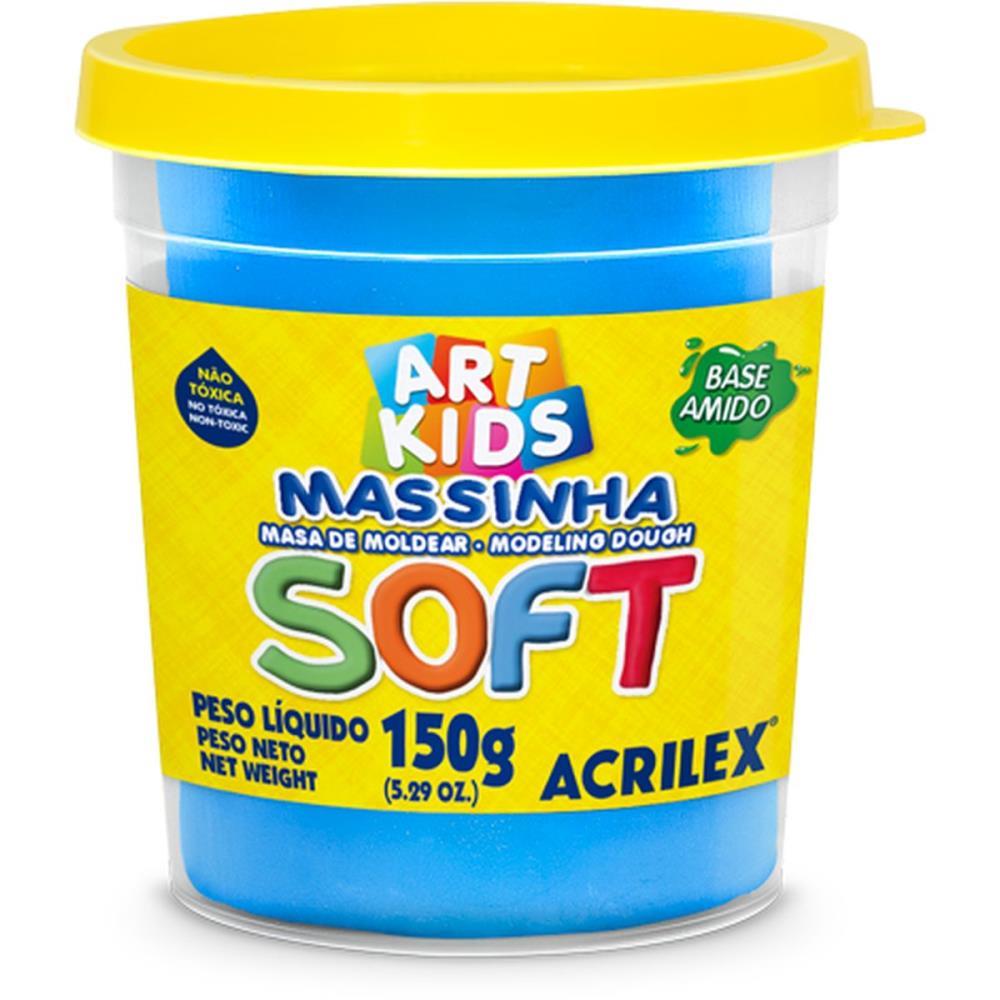 MASSA PARA MODELAR SOFT 150G.AZUL BS.AMIDO ACRILEX POTE