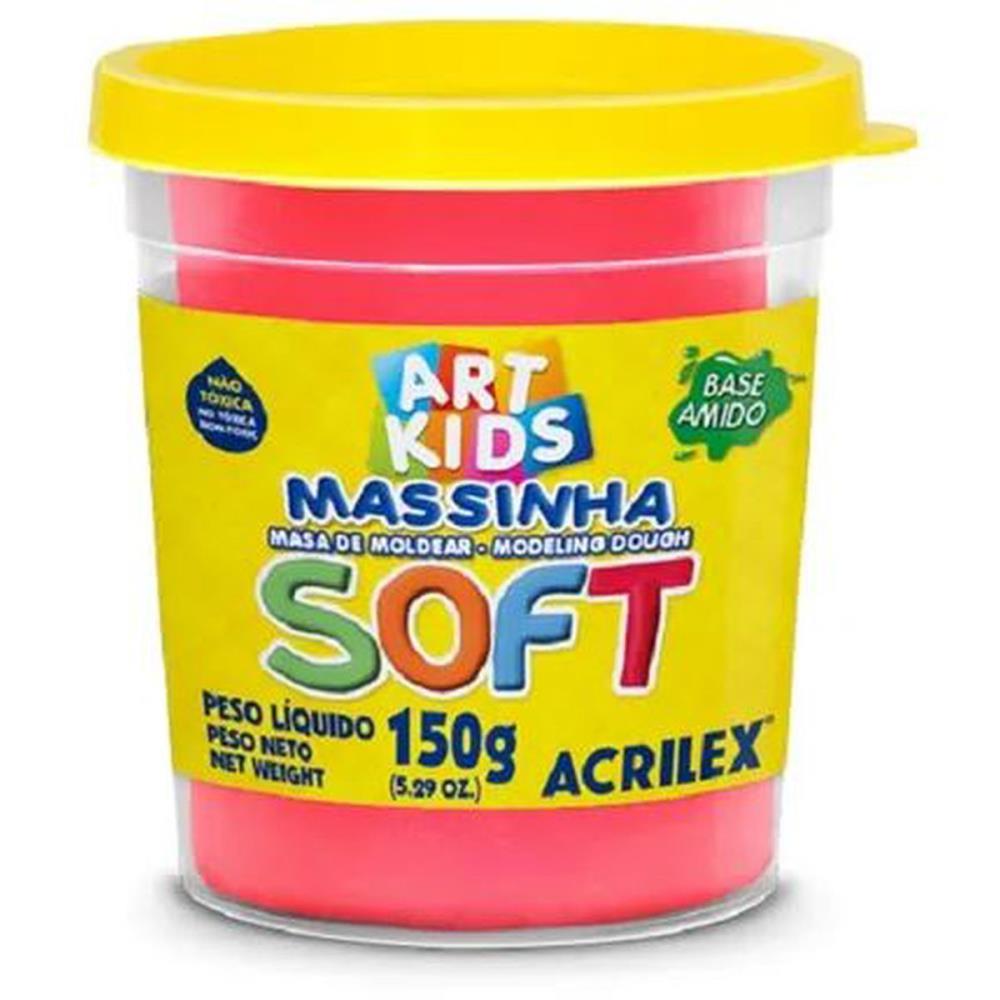 MASSA PARA MODELAR SOFT 150G.VERMELHO BS.AMIDO ACRILEX POTE