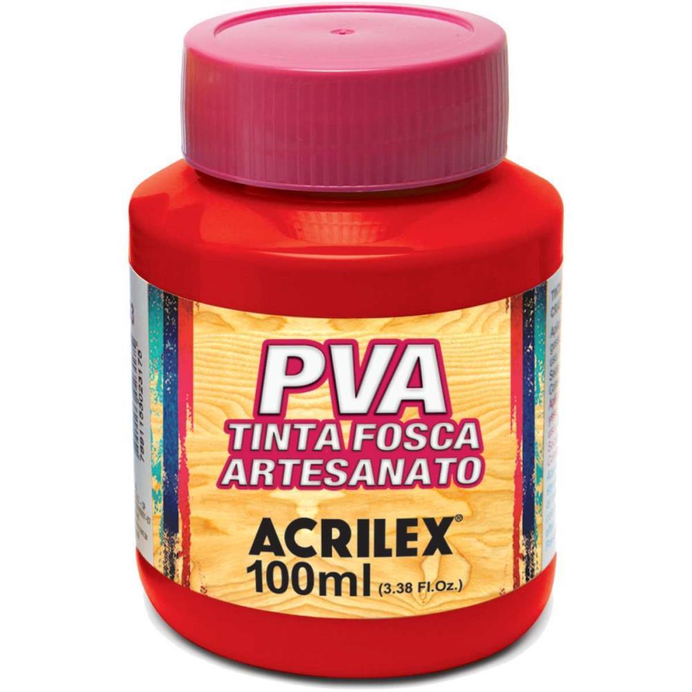 TINTA PVA 100ML. VERMELHO ESCARLATE ACRILEX PCT.C/06