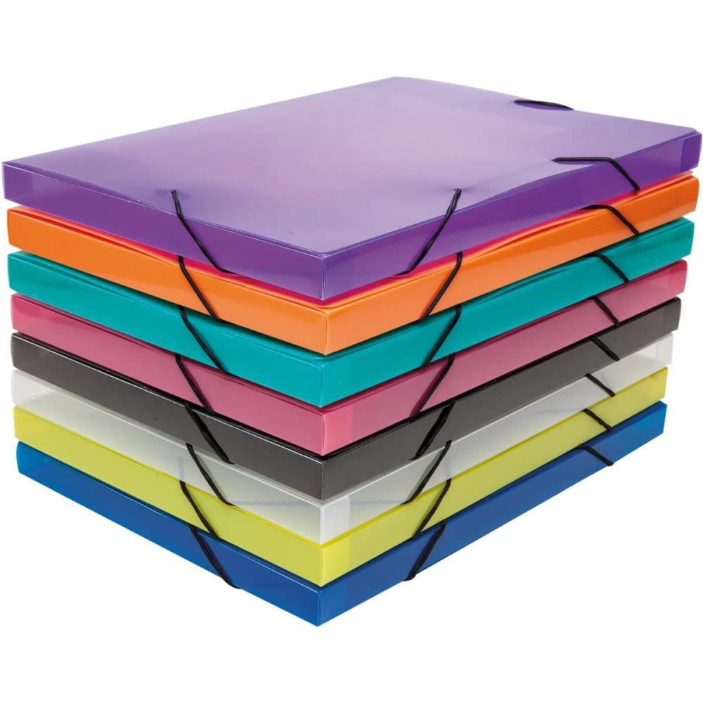 PASTA ABA ELASTICA PLASTICA OFICIO 20MM TOPLINE SORTIDA DELLO PCT.C/10