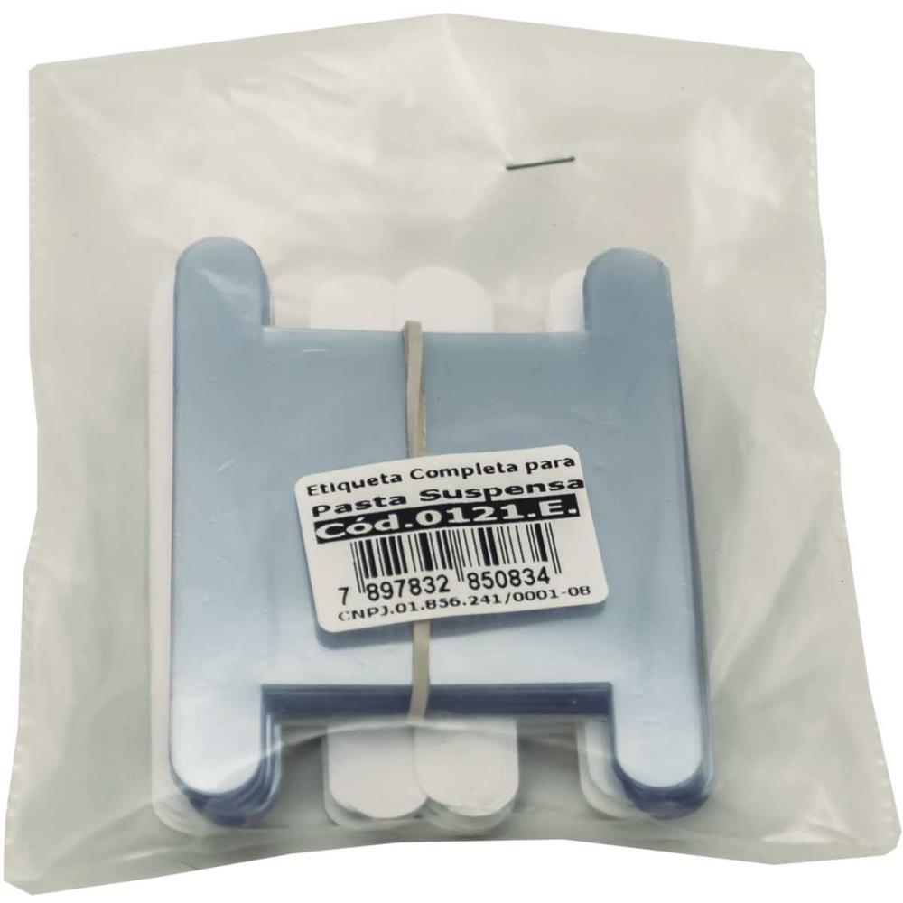 VISOR PARA PASTA SUSPENSA ETIQUETA BRANCA C/50UN. DELLO PACOTE