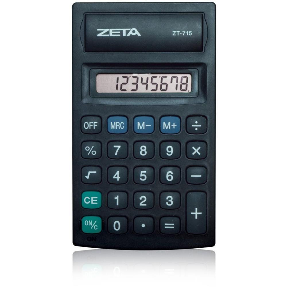 CALCULADORA DE BOLSO 8 DIG. PILHA AA PRETA PROCALC UNIDADE