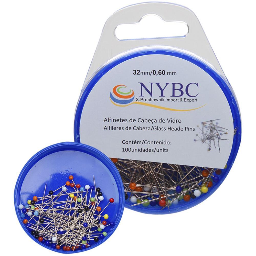 ALFINETE COSTURA CABECA DE VIDRO C/100UN NYBC