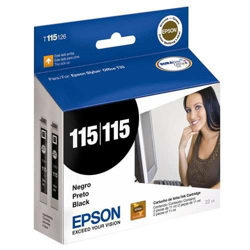 Cartucho Epson T115126 Preto 22Ml (2X11)