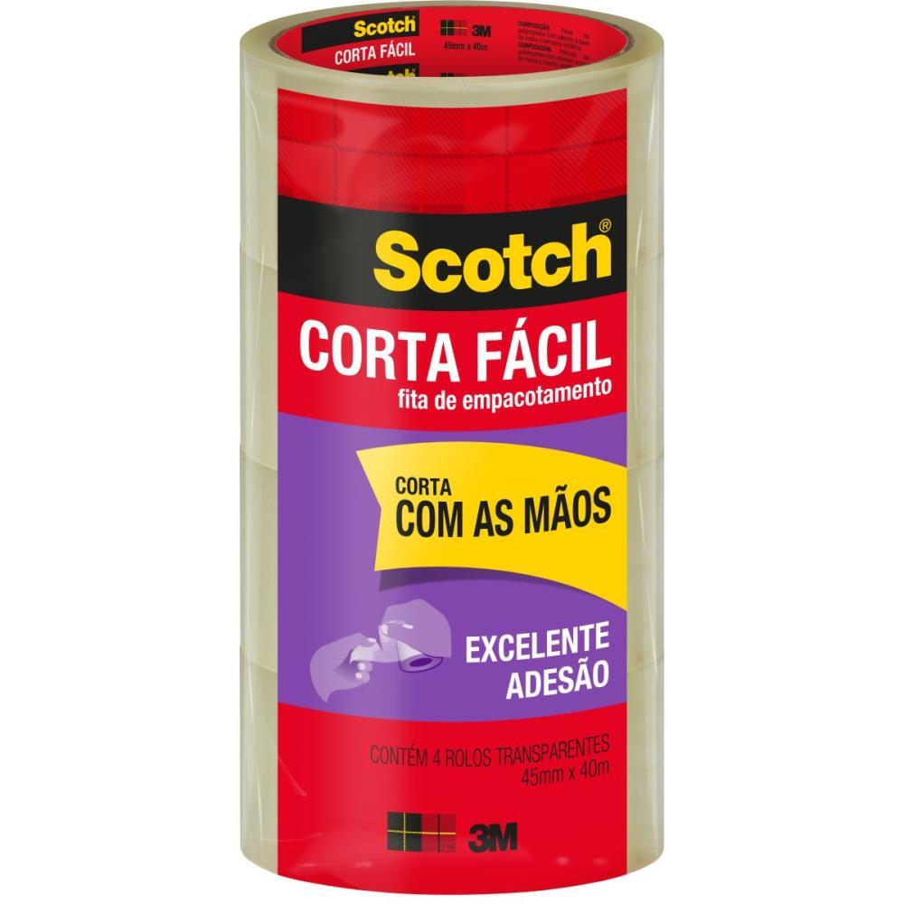 FITA PARA EMPACOTAMENTO SCOTCH CORTA FACIL 45MMX40M TR 3M PCT.C/04