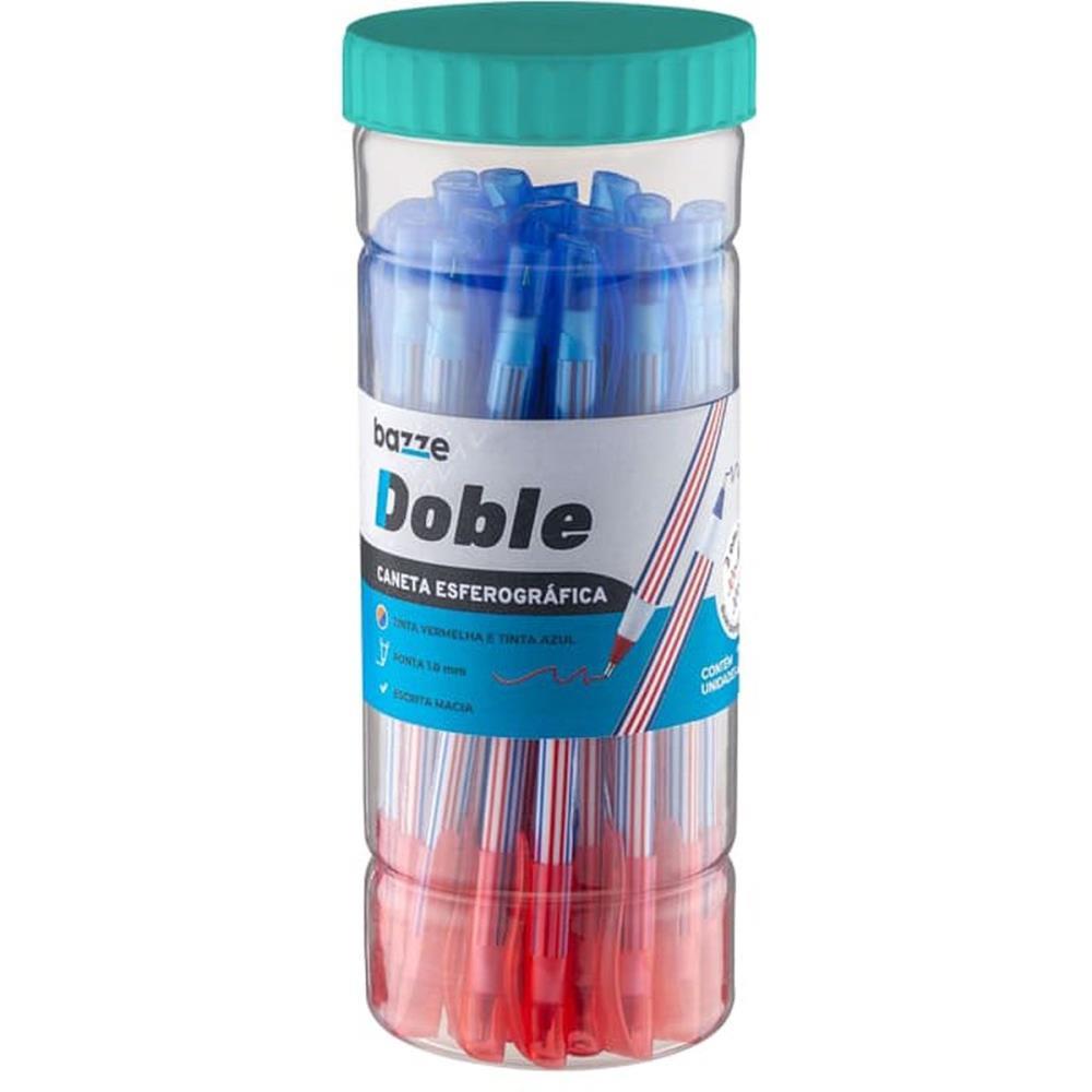 CANETA ESFEROGRAFICA BAZZE DOBLE BICOLOR AZ/VM SUMMIT POTE-24