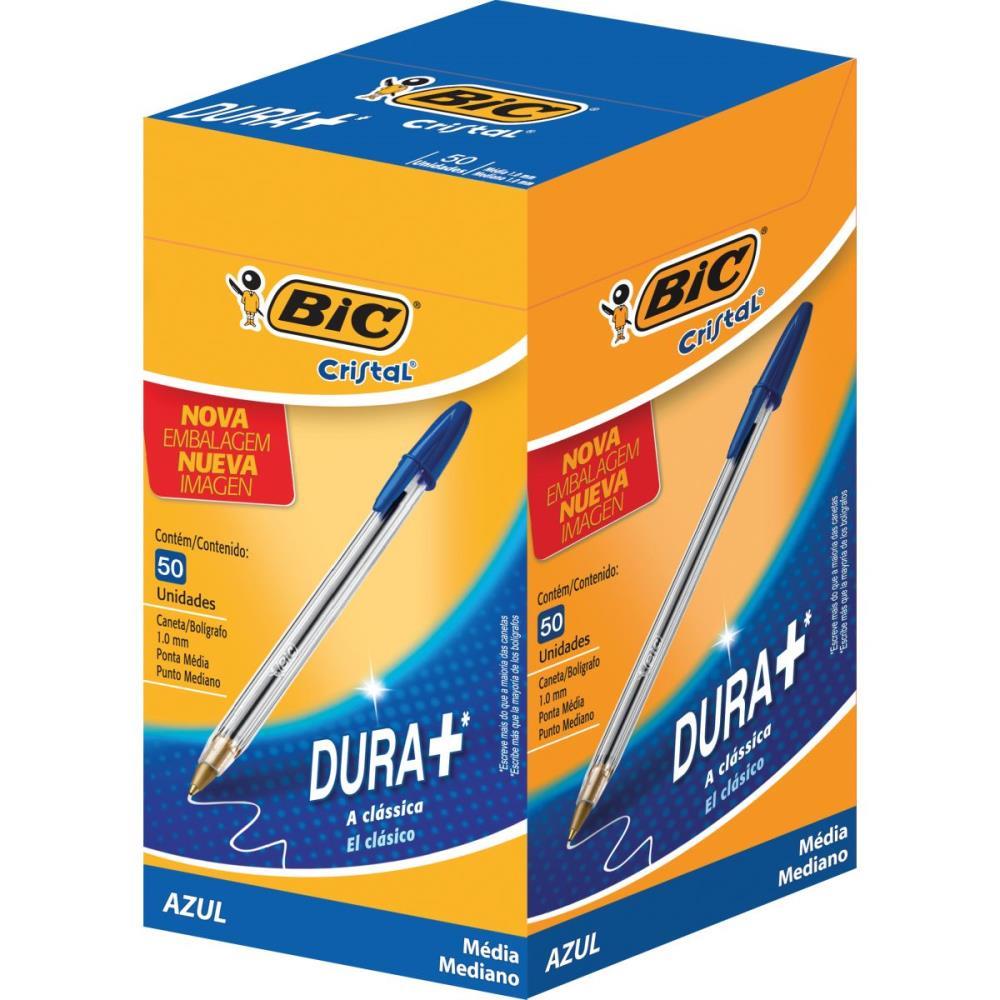CANETA ESFEROGRAFICA CRISTAL AZUL BIC CX.C/50