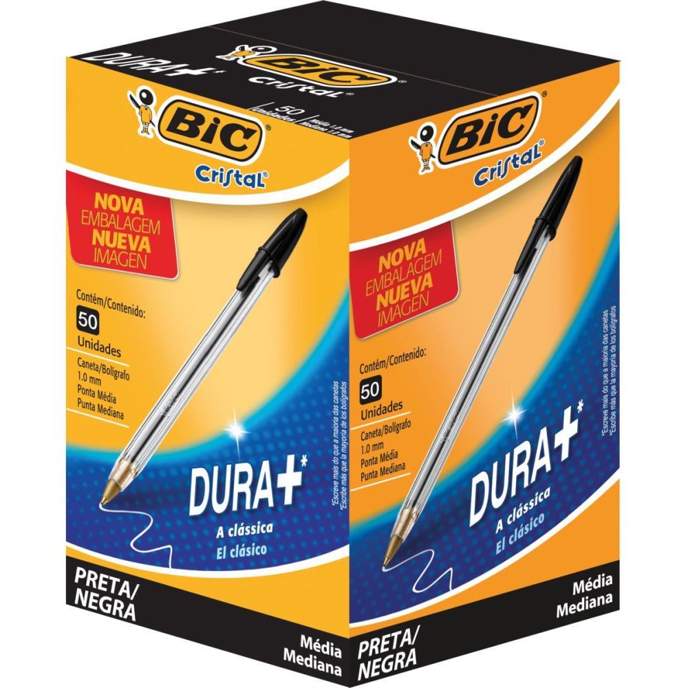 CANETA ESFEROGRAFICA CRISTAL PRETA BIC CX.C/50