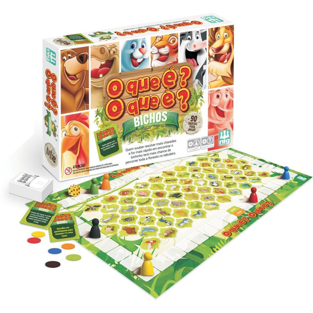 JOGO DIVERSO O QUE E O QUE E BICHOS 100 FIG BRINQUEDOS NIG UNIDADE