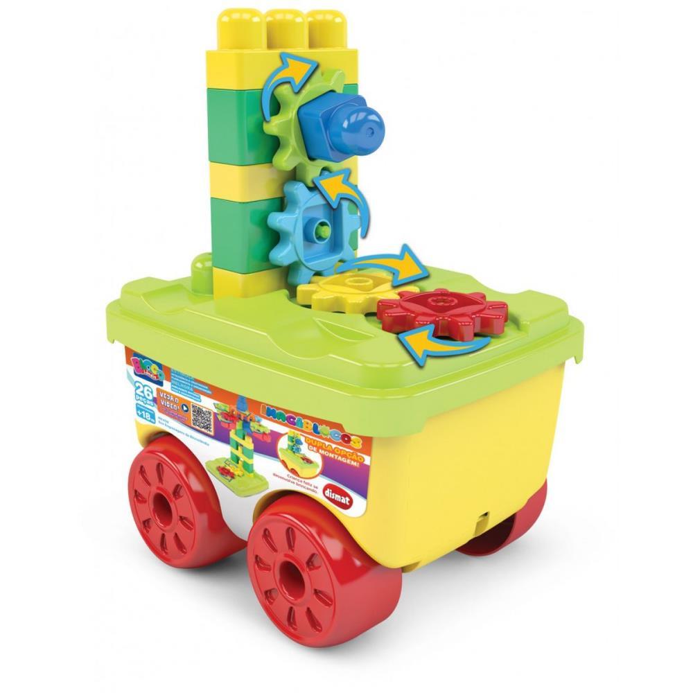 BRINQUEDO PARA MONTAR BOX ENGRENAGENS BLOCOLANDIA DISMAT UNIDADE