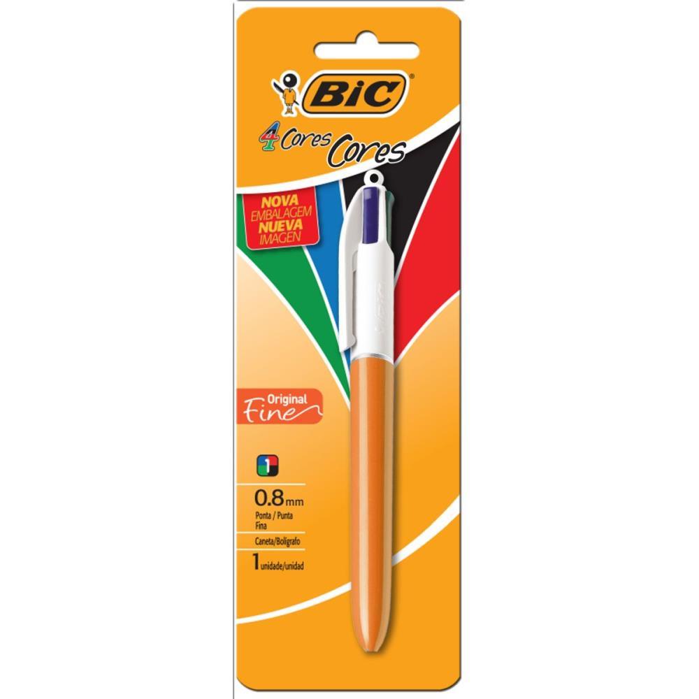 CANETA ESFEROGRAFICA BIC 4 CORES FINE BIC BL.C/01