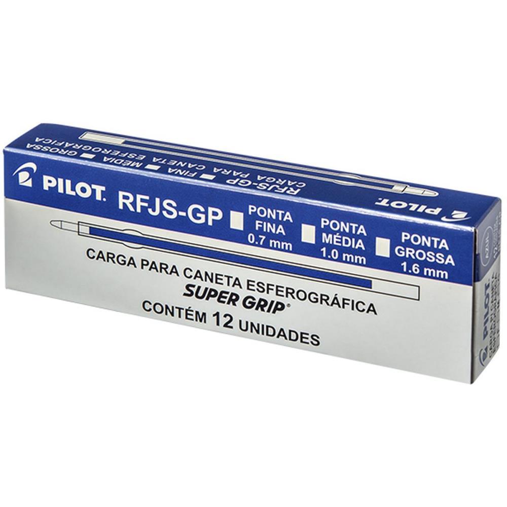 CARGA CANETA ESFEROGRAFICA RFJS-GP 1,0MM AZUL PILOT CX.C/12