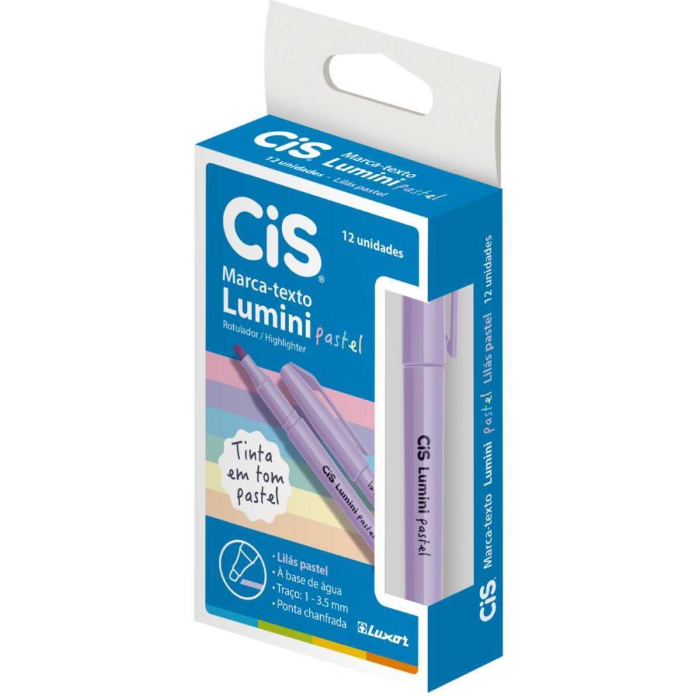 CANETA MARCA TEXTO CIS LUMINI LILAS PASTEL SERTIC CX.C/12