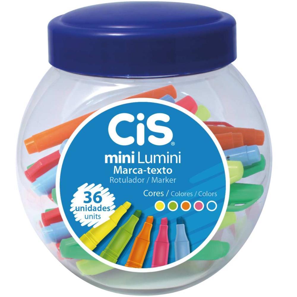 CANETA MARCA TEXTO CIS MINI LUMINI 05 CORES SERTIC POTE-36