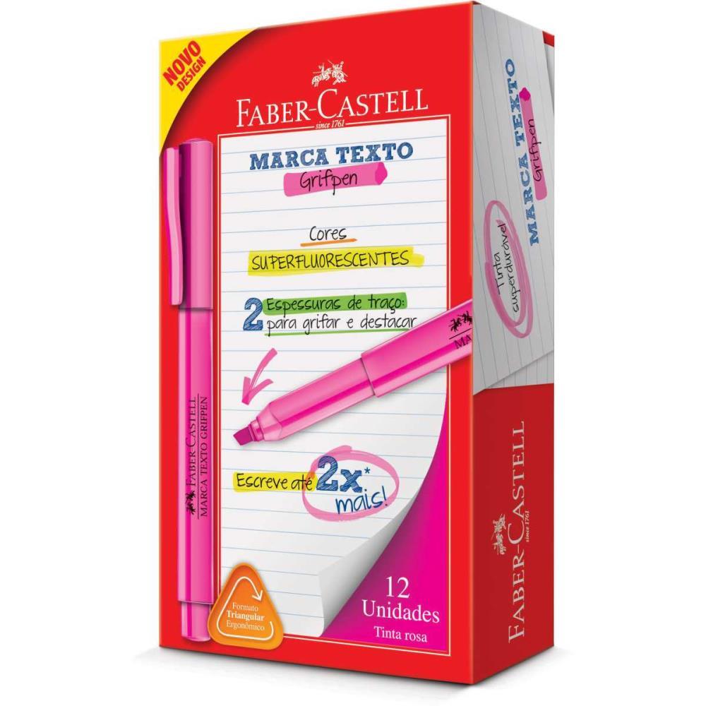 CANETA MARCA TEXTO GRIFPEN ROSA FABER-CASTELL CX.C/12