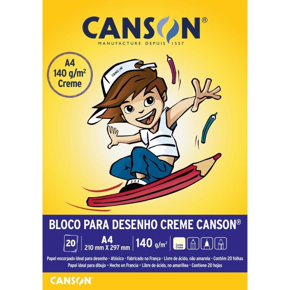 BLOCO PARA EDUCACAO ARTISTICA CREME INFANTIL 20F A4 140G FILA CANSON PACOTE