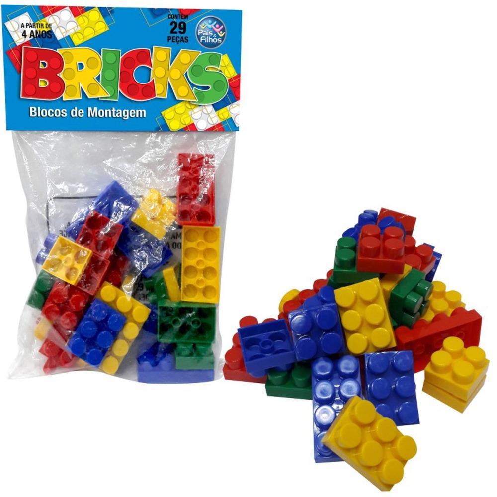 BRINQUEDO PARA MONTAR BRICKS BLOCOS DE MONTAGEM 29PC PAIS E FILHOS UNIDADE