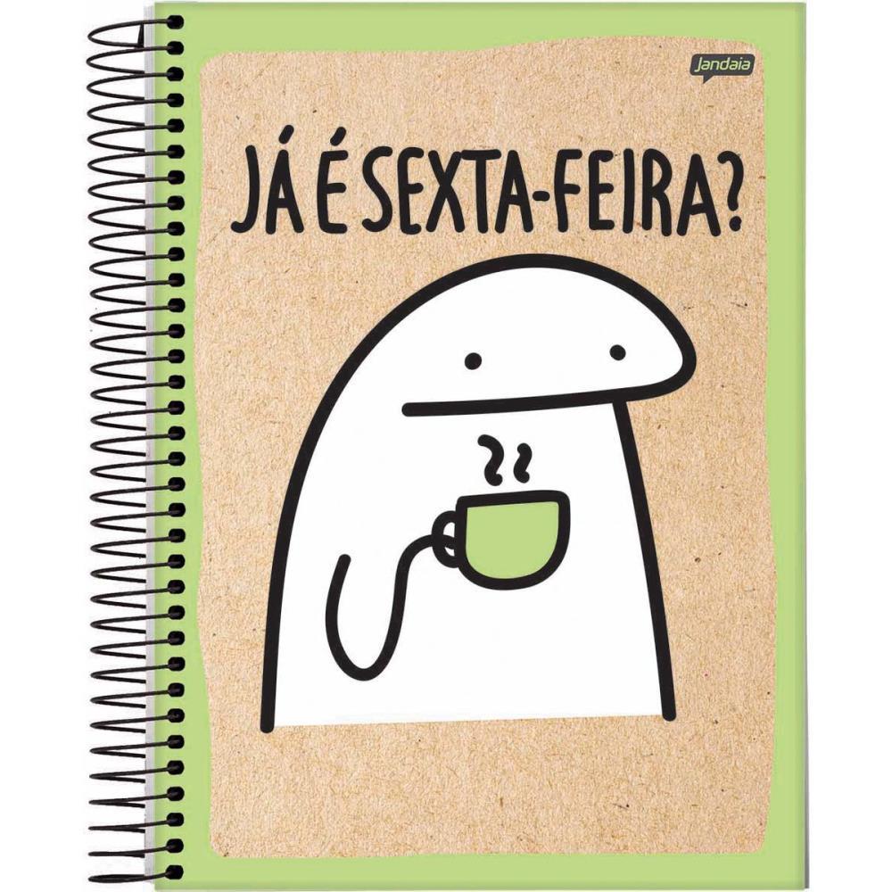 CADERNO 01X1 CAPA DURA FLORK 80FLS. JANDAIA PCT.C/04