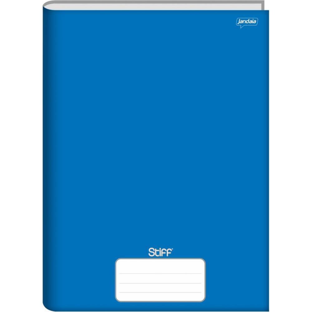 CADERNO BROCHURA 1/4 CAPA DURA STIFF 48 FOLHAS AZUL JANDAIA PCT.C/10