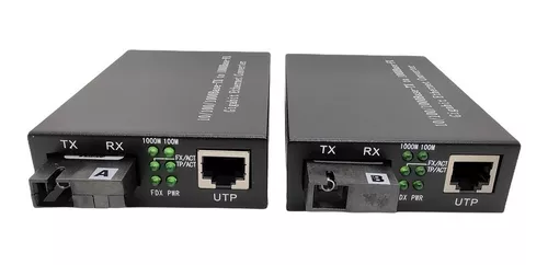 KIT CONVERSOR DE MÍDIA WDM GIGABIT SC 20KM LADO A+B PAR 20KM