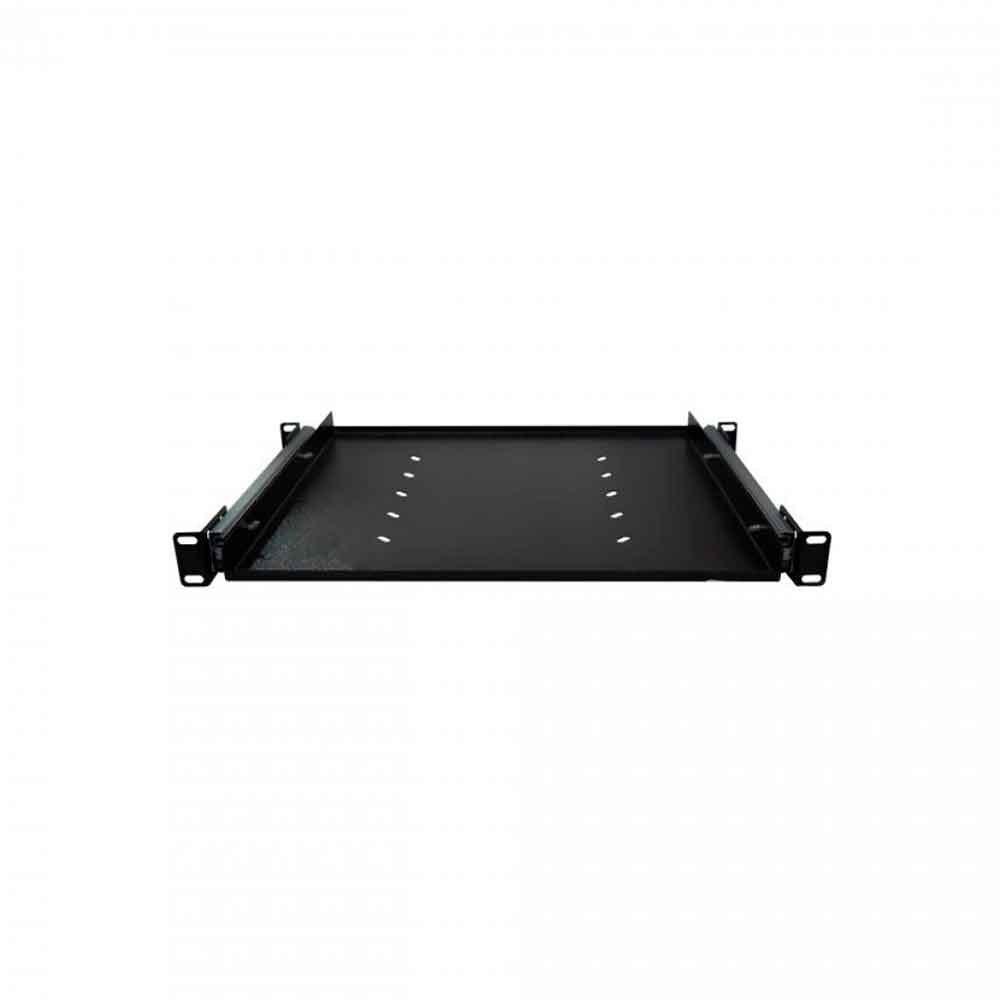 BANDEJA MOVEL PARA RACK 19 POL X 400MM PRETA 4 PONTOS FIXAÇÃO -  4577 - MAX ELETRON