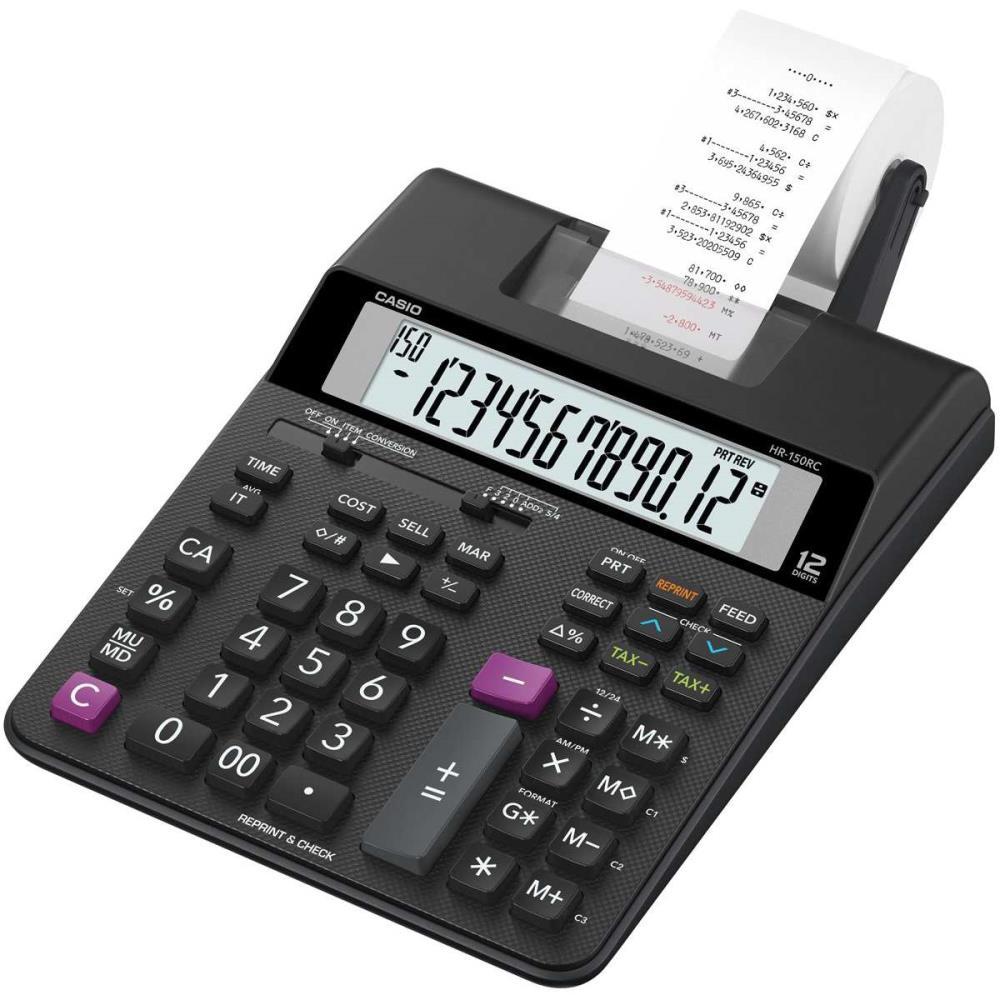 CALCULADORA DE IMPRESSAO 12 DIG. REIMPRESSAO 2CORES BIV CASIO UNIDADE
