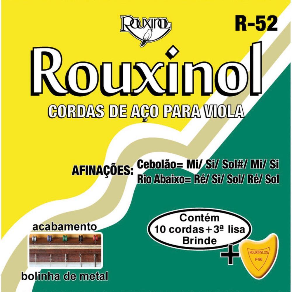 ENCORDOAMENTO P/VIOLA BRASIL.10CORDA TR.C/BO ROUXINOL UNIDADE