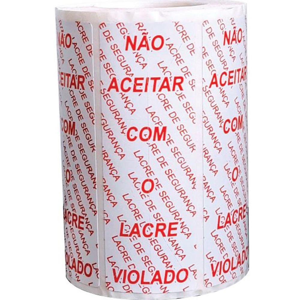 ETIQUETA ADESIVA LACRE SEGURANCA 100X35MM 500ET FITACREL ROLO