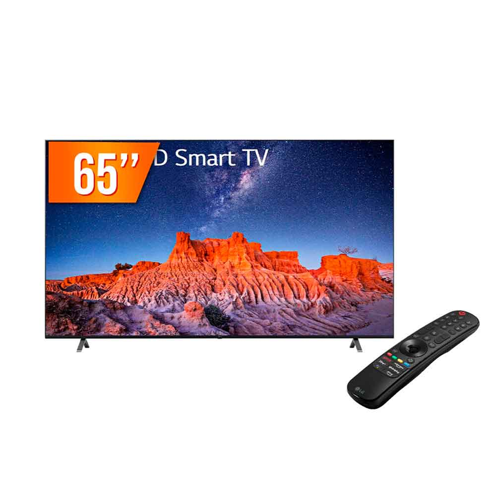 TV LG 65" 4K UHD SMART HDMI/USB/HDR/THINQ - 65UR871C0SA