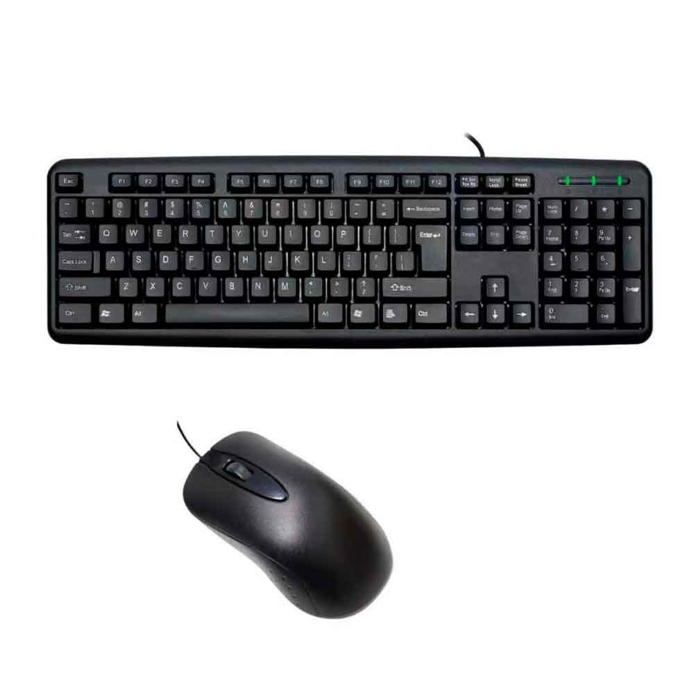 KIT TECLADO + MOUSE PIXXO C/FIO PRETO KS502M2