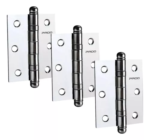 DOBRADIÇA ROLAMENTO PADO 3530 C/ 3PÇS CROMADO PORTA/JANELA