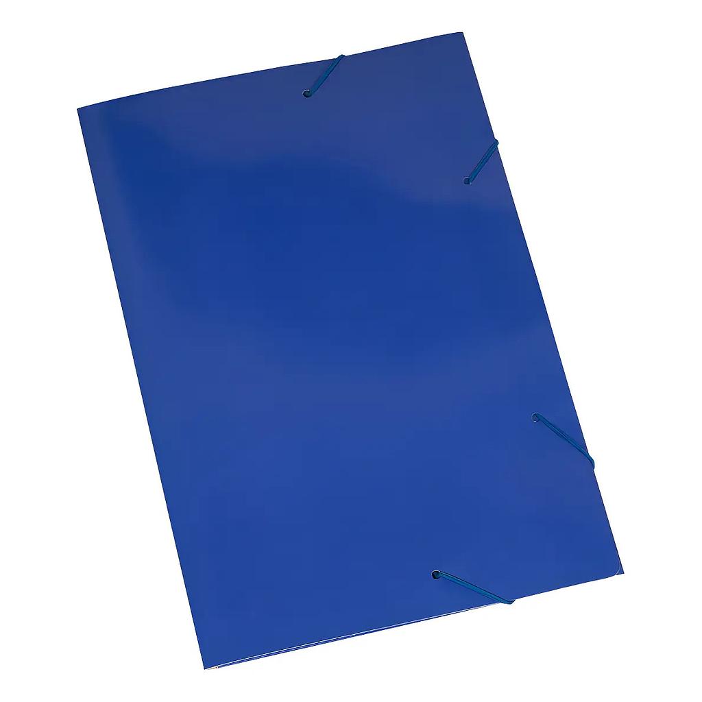 PASTA ABA ELÁSTICA PAPEL OFICIO AZUL POLYCART C/20