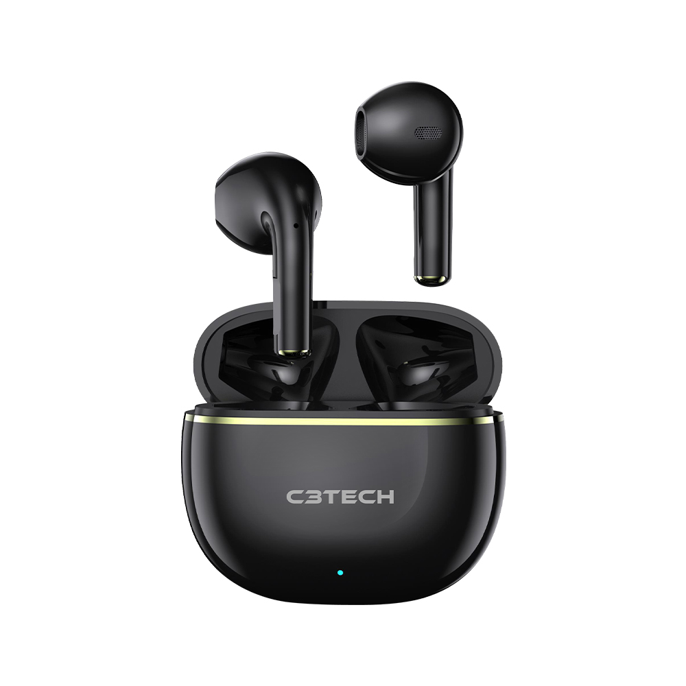 FONE DE OUVIDO C3TECH INTRA-AURICULAR EP-TWS-30BK BT 5.1 TWS