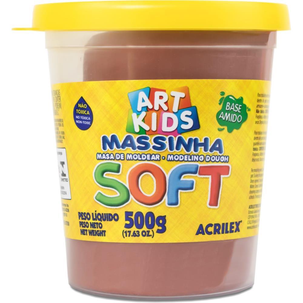 MASSA PARA MODELAR SOFT 500G.CHOCOLATE BS AMIDO ACRILEX POTE