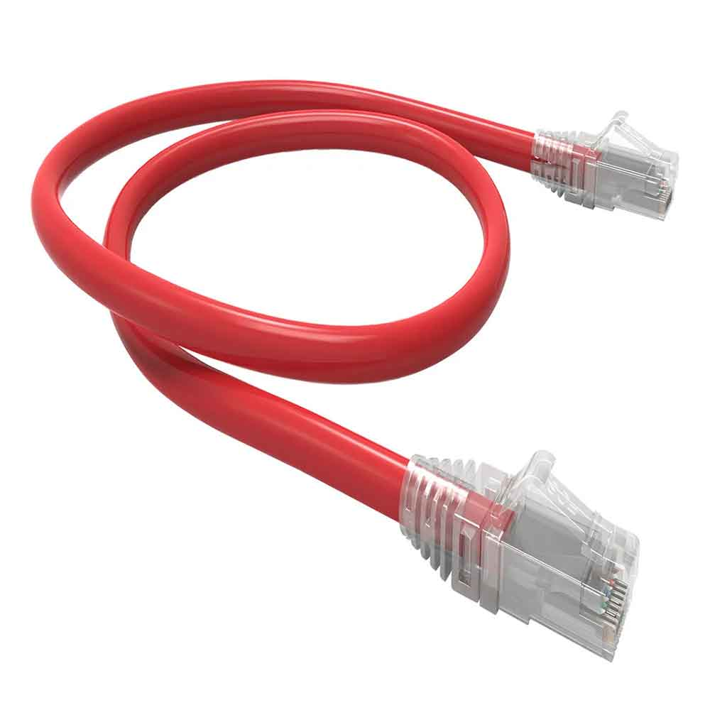 PATCH CORD U/UTP FURUKAWA SOHOPLUS CAT6 CMX T568A/B 0.5M VERMELHO CERTIFICADO