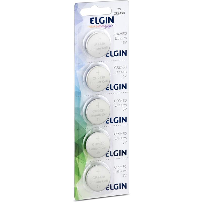 PILHA/BATERIA BOTAO CR2430 3V LITHIUM - ELGIN UNIDADE