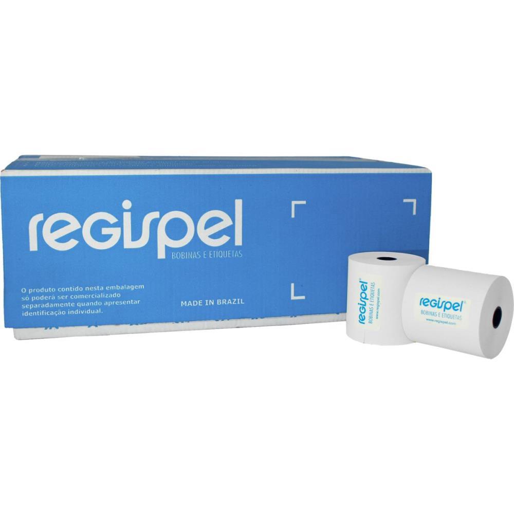 BOBINA TERMICA RELOGIO PONTO 57MMXX80M. BRANCA 44G. REGISPEL CX.C/24