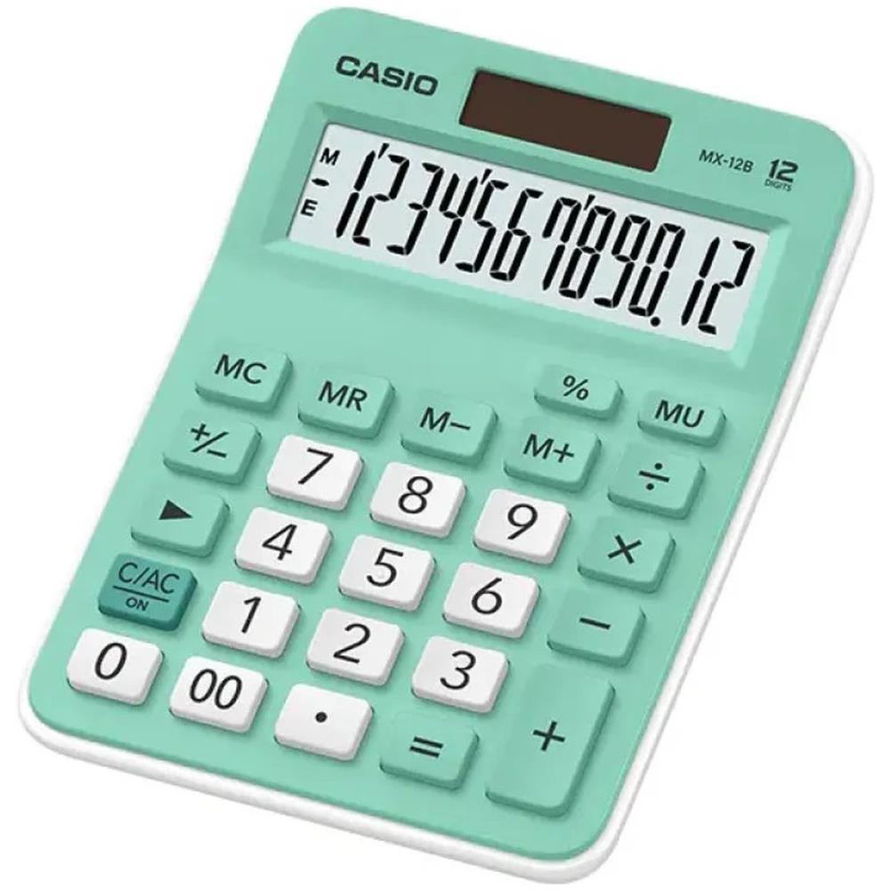 CALCULADORA DE MESA 12 DIG. VERDE SOLAR/BATERIA CASIO UNIDADE