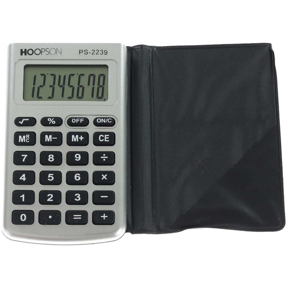 CALCULADORA DE BOLSO 8DIGITOS C/CAPA BATERIA/SOLAR HOOPSON UNIDADE