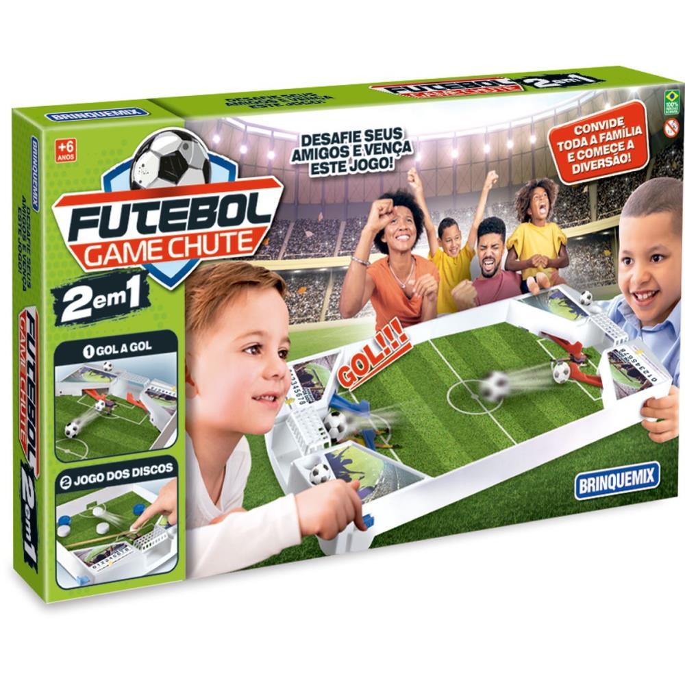 FUTEBOL DE BOTAO FUTEBOL GAME CHUTE 2EM1 52X52C BRINQUEMIX UNIDADE