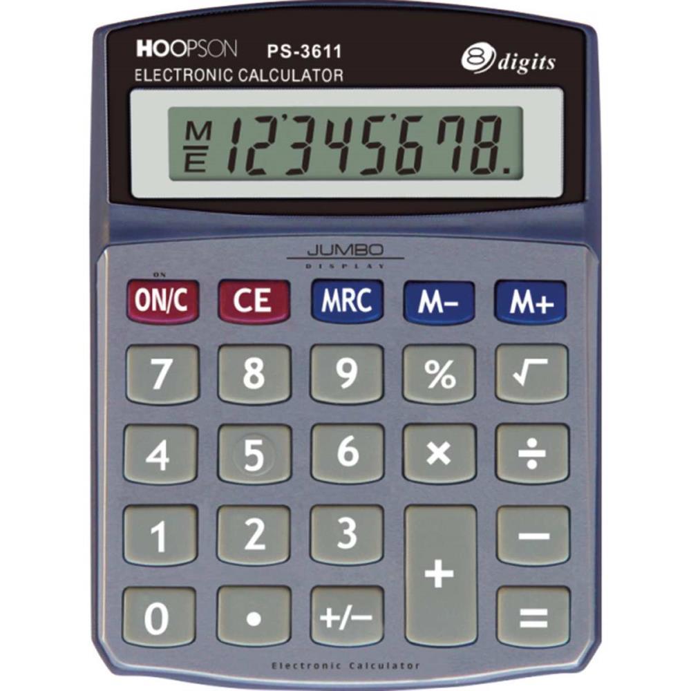 CALCULADORA DE MESA 8DIGITOS BATERIA CINZA HOOPSON UNIDADE