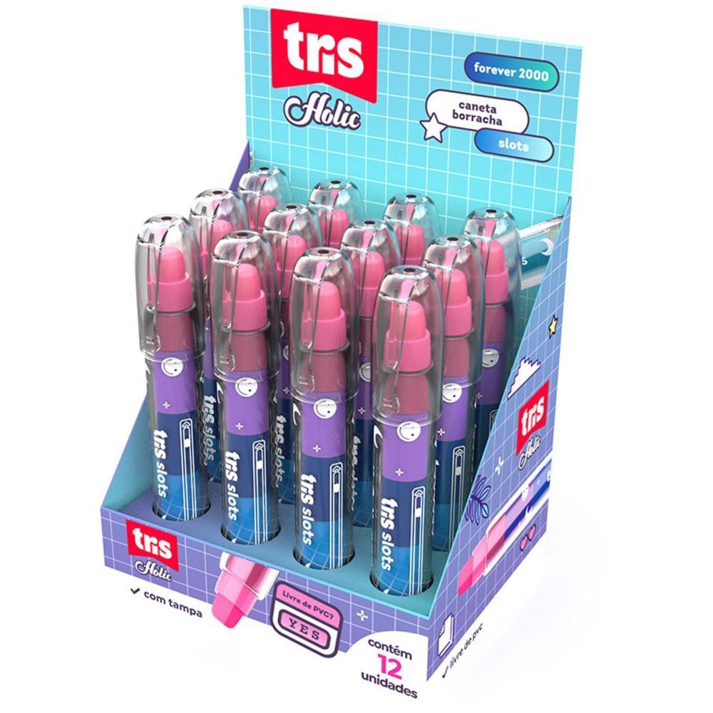 BORRACHA CANETA TRIS SLOTS TROCA PONTAS 5CORES SUMMIT DP.C/12