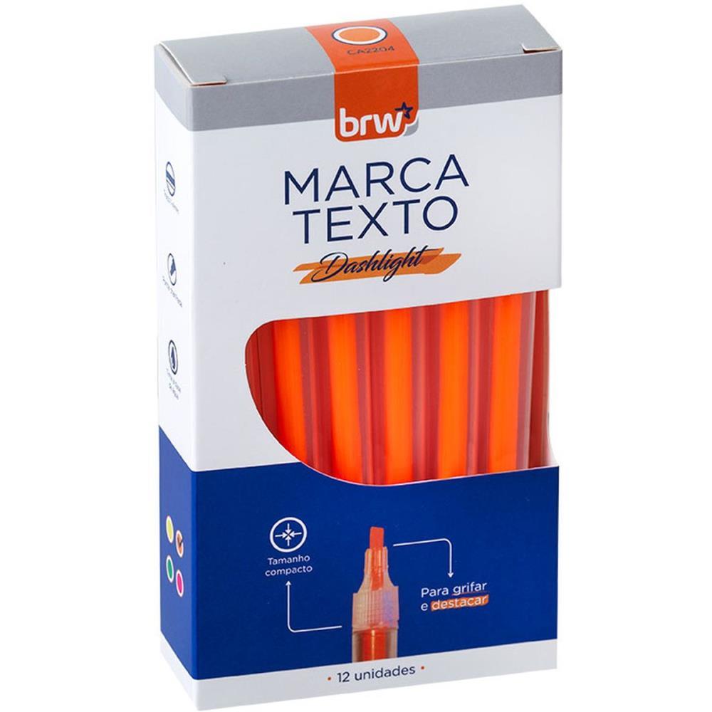 CANETA MARCA TEXTO DASHLIGTH LARANJA FLUORESCENTE BRW CX.C/12
