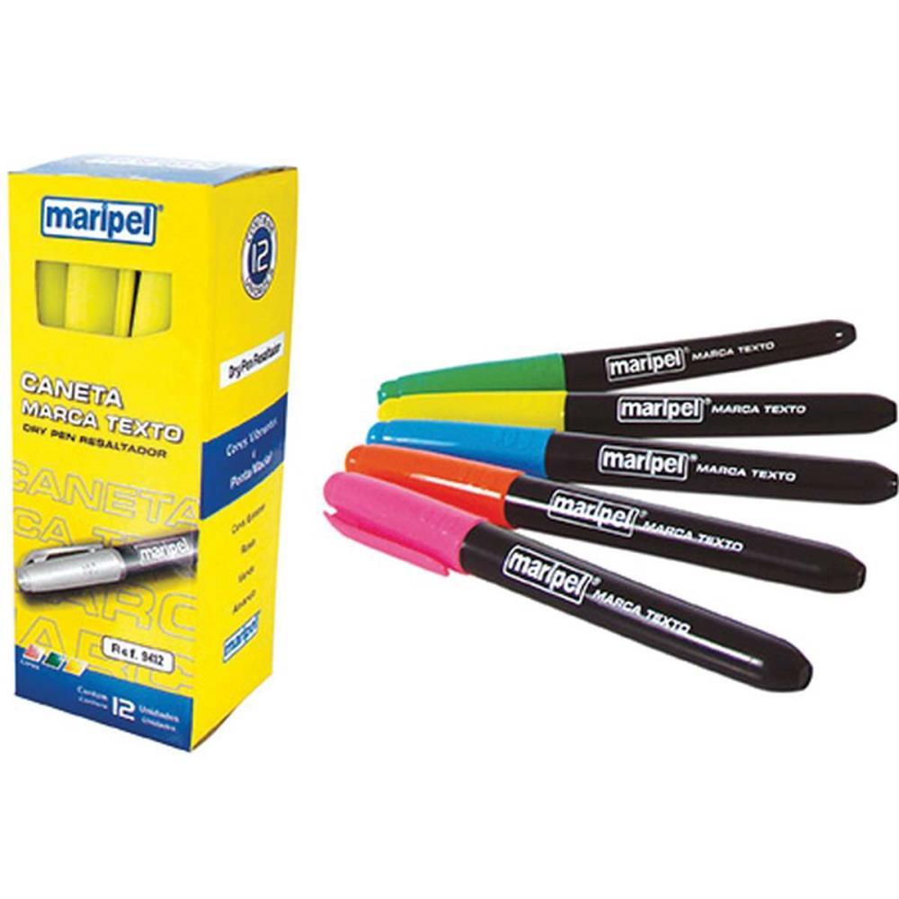 CANETA MARCA TEXTO DRY PEN ROSA MARIPEL CX.C/12