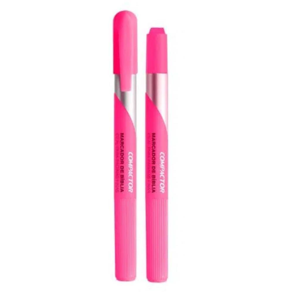 CANETA MARCA TEXTO PARA PAGINAS FINAS - ROSA COMPACTOR CX.C/12