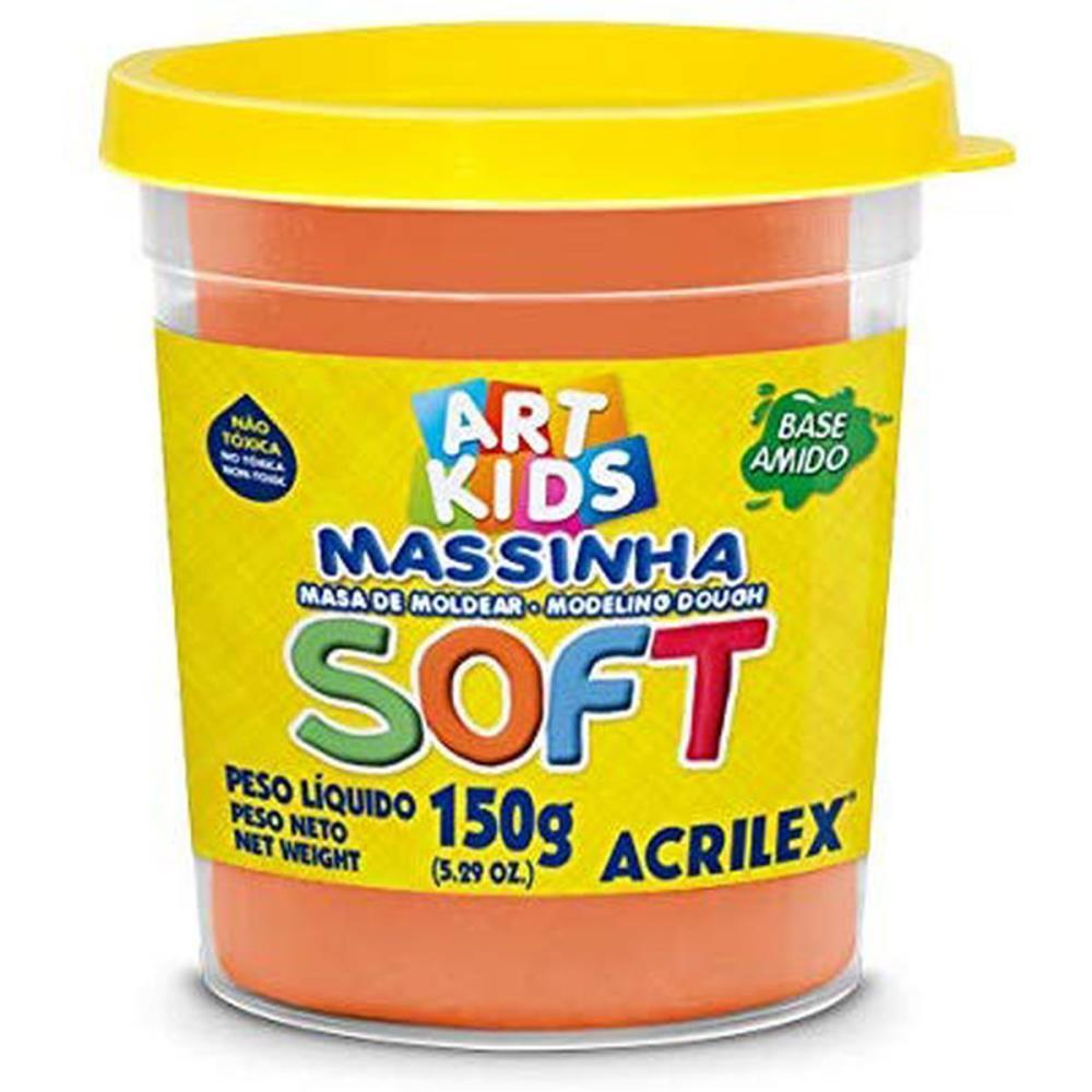MASSA PARA MODELAR SOFT 150G.LARANJA BS.AMIDO ACRILEX POTE
