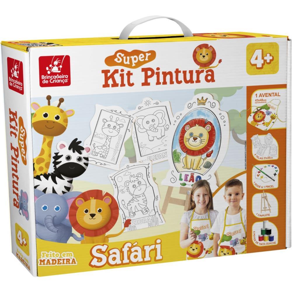 BRINQUEDO PARA COLORIR SAFARI SUPER KIT C/04 TELAS BRINC. DE CRIANCA UNIDADE