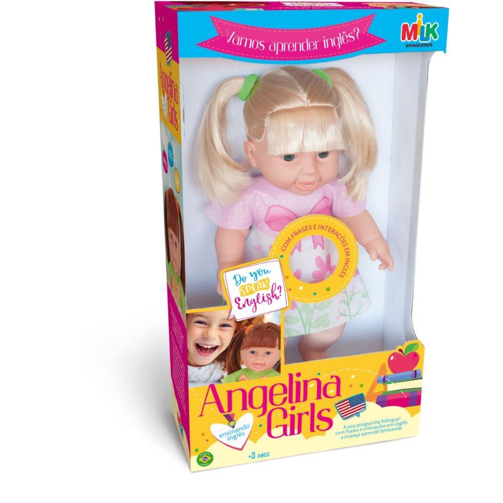 BONECA COM MECANISMO ANGELINA APRENDENDO INGLES 33C MILK UNIDADE